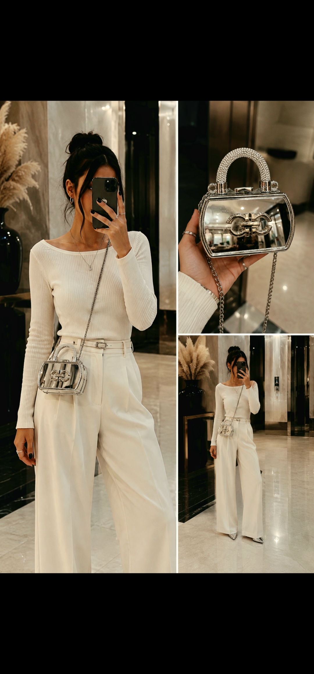 مینی بگ دخترانه آیینه‌ای