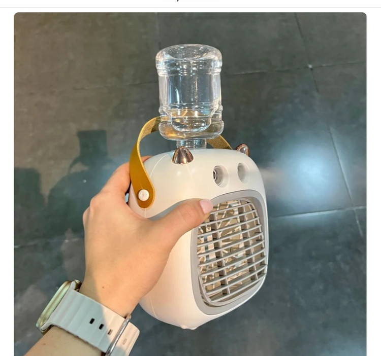پنکه مه پاش و مرطوب کننده هوا-شارژی قابل حمل مدل Mini Cool (سه حالته + مخزن آب)