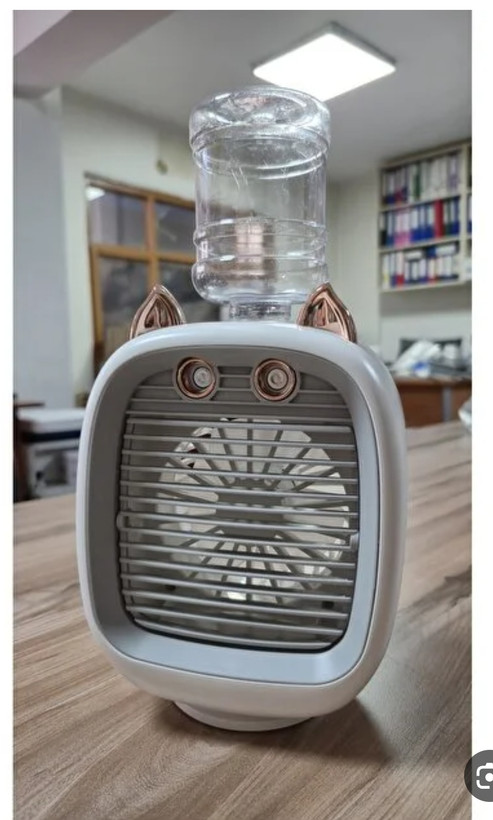 پنکه مه پاش و مرطوب کننده چرخشی هوا-شارژی قابل حمل مدل Mini Cool (۴ حالته + مخزن آب)پایه گردان اتوماتیک
