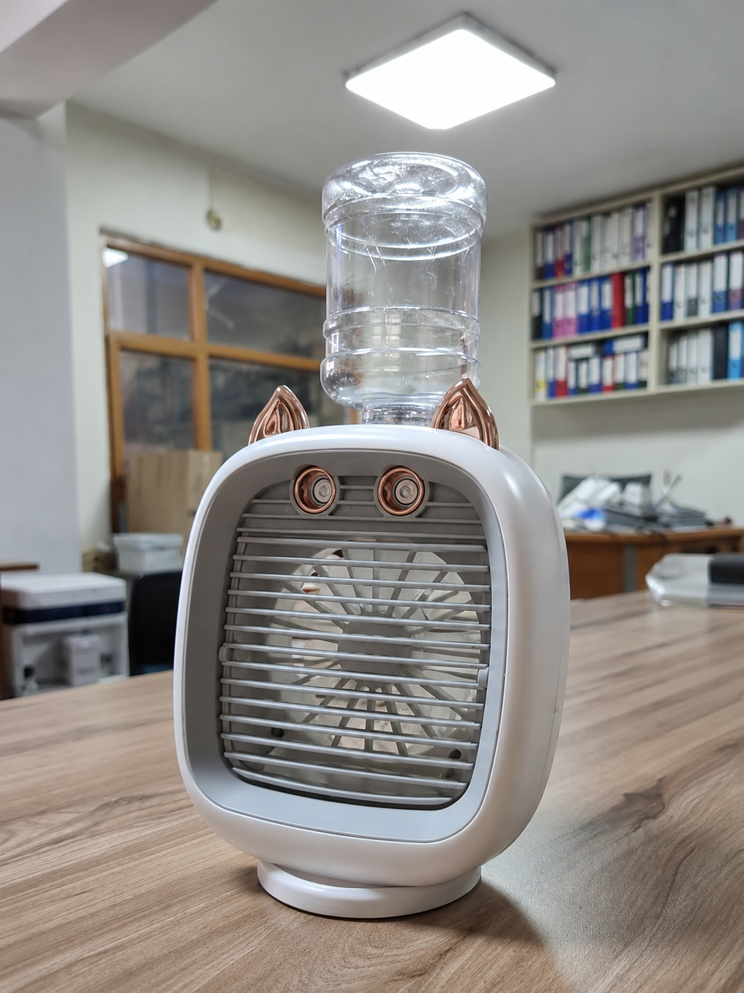 پنکه مه پاش و مرطوب کننده چرخشی هوا-شارژی قابل حمل مدل Mini Cool (۴ حالته + مخزن آب)پایه گردان اتوماتیک