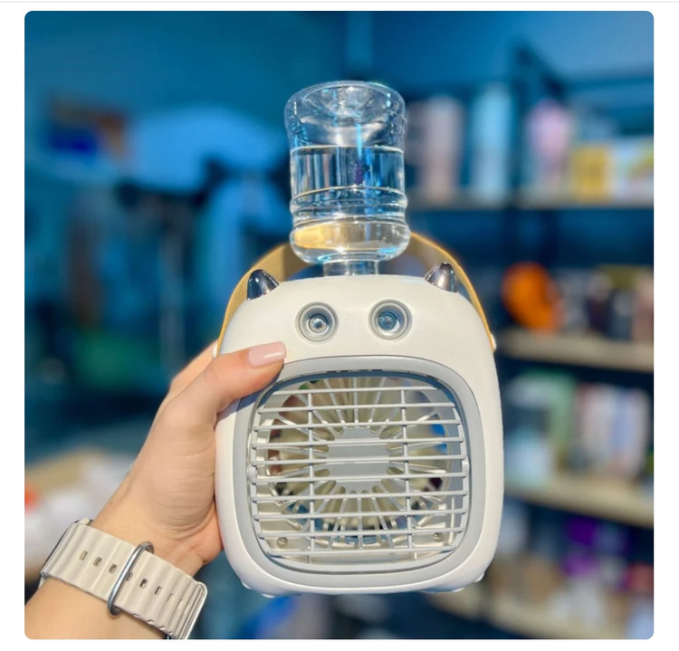 پنکه مه پاش و مرطوب کننده چرخشی هوا-شارژی قابل حمل مدل Mini Cool (۴ حالته + مخزن آب)پایه گردان اتوماتیک