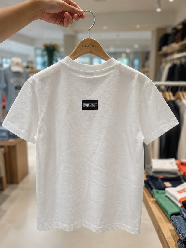 تیشرت بچگانه سفید طرح ماینکرفت ZARA ساخت ترکیه