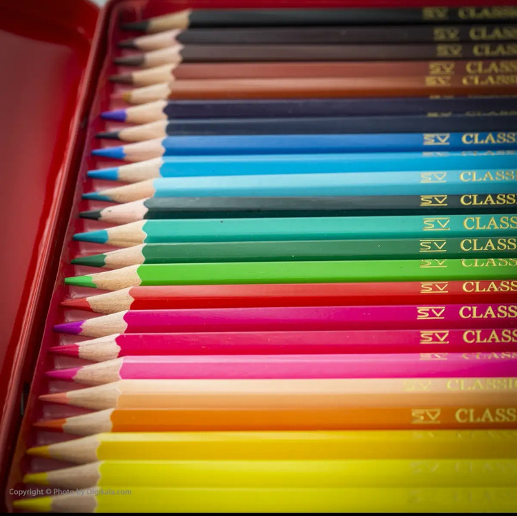 مداد رنگی ۲۴ رنگ اورجینال فابر کاستل مدل Classic وارداتی با جعبه فلزی