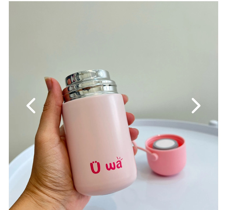 مینی فلاسک UWA مدل 9606 ظرفیت ۱۸۰ میلیلیتر با مخزن استیل 316L و بند حلقهای