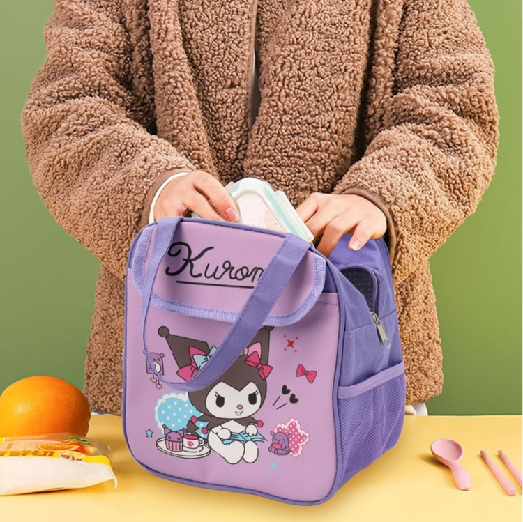 کیف غذای عایقدار کودک کرومی مدل Cute Kuromi Lunch Bag