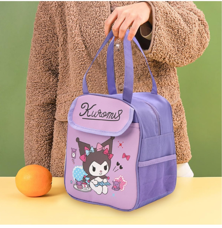 کیف غذای عایقدار کودک کرومی مدل Cute Kuromi Lunch Bag