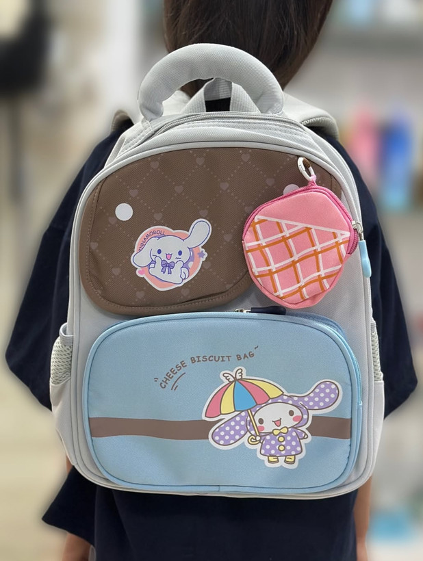 کوله پشتی فانتزی سینامورول Cinnamoroll Biscuit با کیف آویز