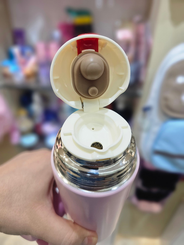 قمقمه استیل کودک ۵۰۰ میلیلیتر طرح فانتزی صورتی | بطری آب دخترانه با بدنه داخلی استیل 316