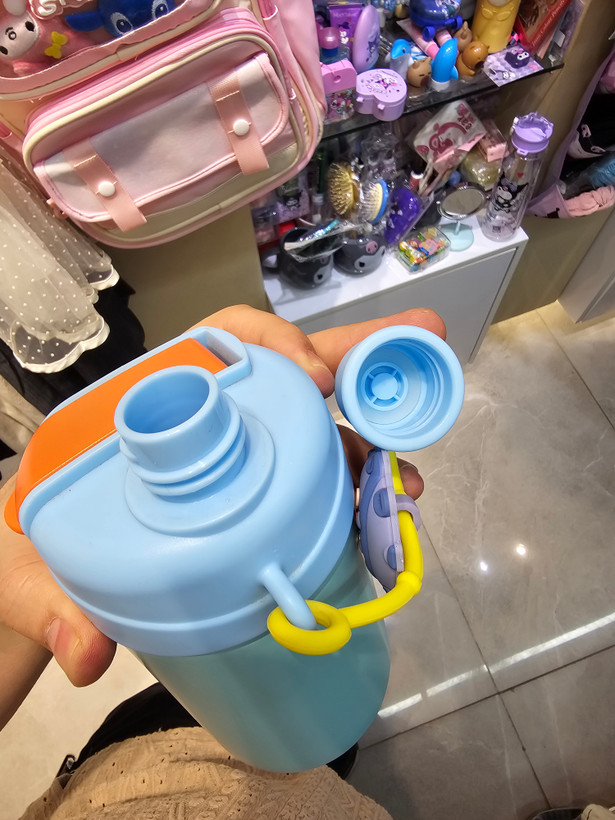 قمقمه استیل کودک ۴۷۰ میلیلیتر طرح خرس فانتزی سهبعدی با نی