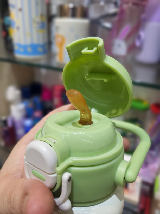 تراول ماگ فانتزی My Cup مدل کودکانه استیل دوجداره 316 با نی و آساننوش ۵۰۰ میل دستهدار
