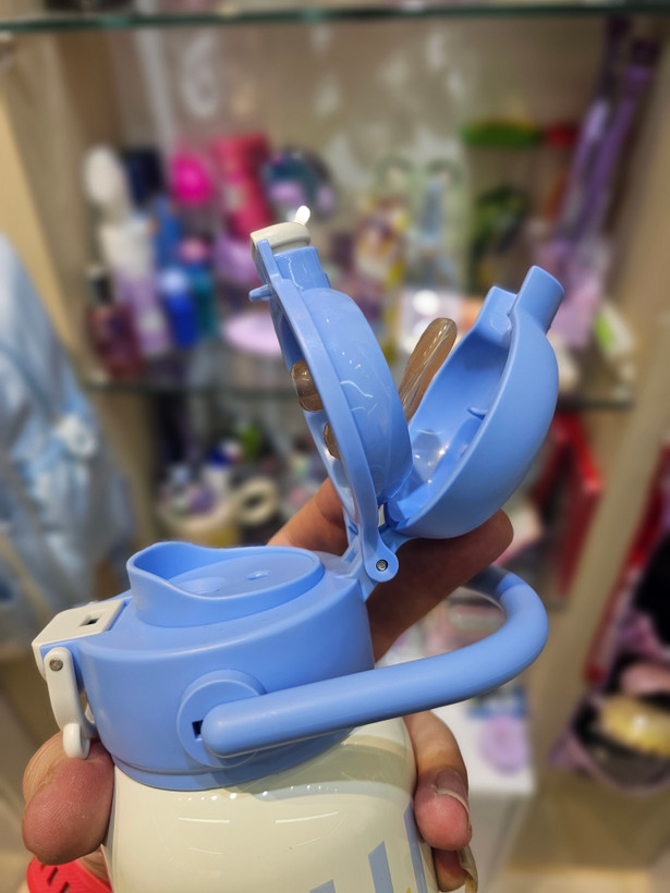تراول ماگ فانتزی My Cup مدل کودکانه استیل دوجداره 316 با نی و آساننوش ۵۰۰ میل دستهدار