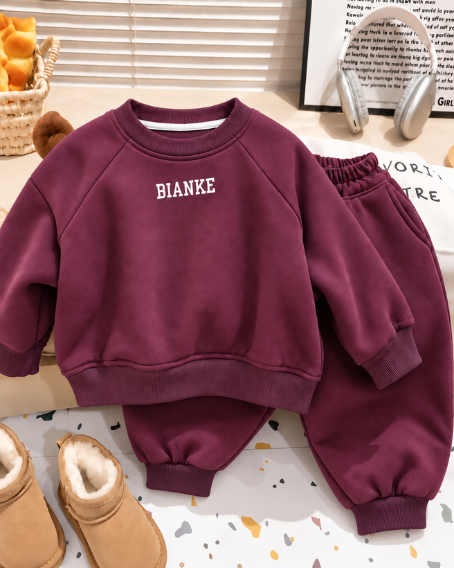 ست اسپرت بچگانه BIANKE وارداتی زرشکی دورس دو نخ